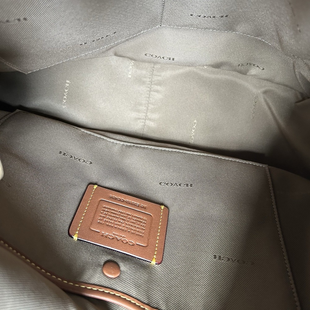 Coach Cary Shoulder Bag Darkstone Pebble Leather Hobo Crossbody C0638 - Picture 8 of 12